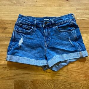 Old Navy Boyfriend Shorts Denim Jean Rolled Cuffs Size 2